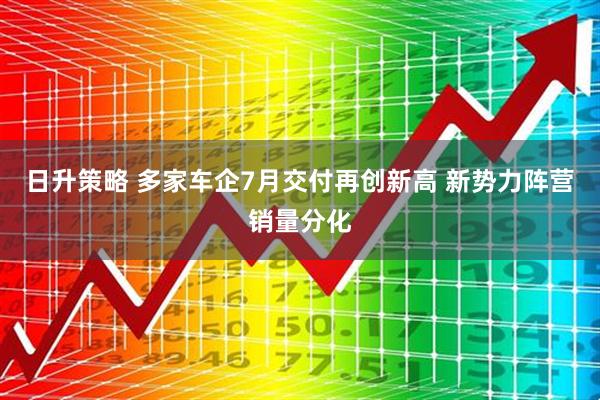 日升策略 多家车企7月交付再创新高 新势力阵营销量分化
